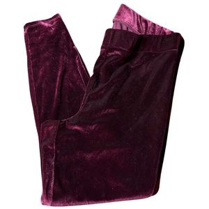 Torrid Wine Velvet Leggings Size 3